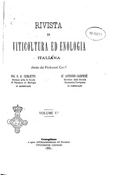 Rivista di viticoltura ed enologia italiana