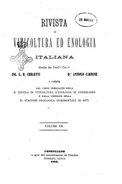 Rivista di viticoltura ed enologia italiana