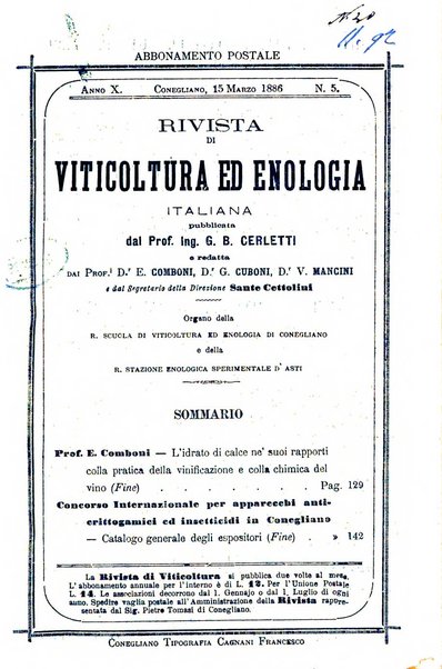 Rivista di viticoltura ed enologia italiana