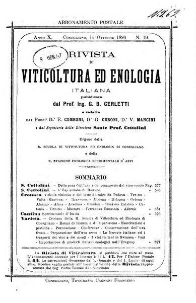 Rivista di viticoltura ed enologia italiana