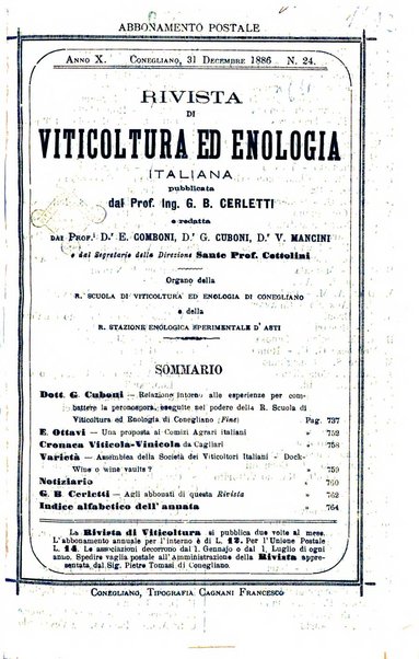 Rivista di viticoltura ed enologia italiana