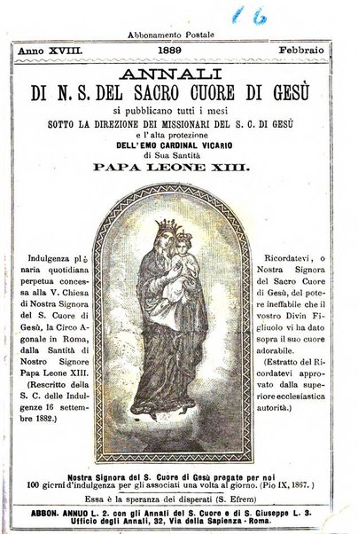 Annali di Nostra Signora del S. Cuore periodico mensile dei Missionari del Sacro Cuore