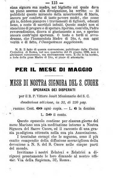 Annali di Nostra Signora del S. Cuore periodico mensile dei Missionari del Sacro Cuore