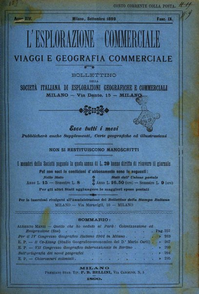 L'esplorazione commerciale giornale di viaggi e di geografia commerciale