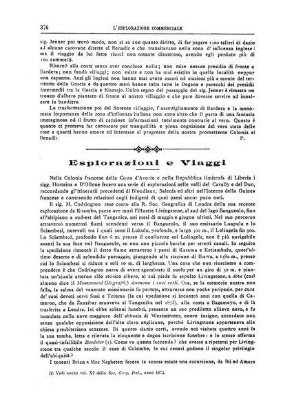 L'esplorazione commerciale giornale di viaggi e di geografia commerciale