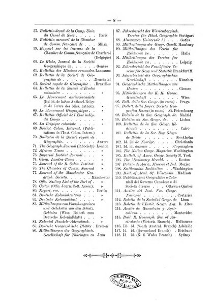 L'esplorazione commerciale giornale di viaggi e di geografia commerciale