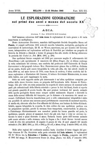 L'esplorazione commerciale giornale di viaggi e di geografia commerciale