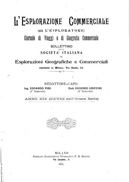 L'esplorazione commerciale giornale di viaggi e di geografia commerciale