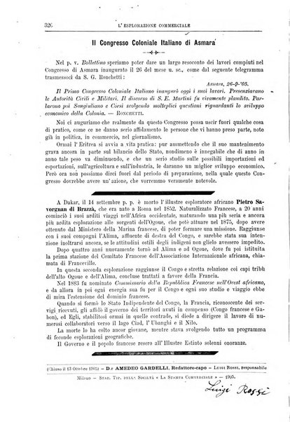 L'esplorazione commerciale giornale di viaggi e di geografia commerciale