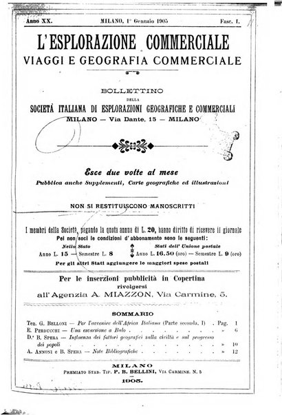 L'esplorazione commerciale giornale di viaggi e di geografia commerciale