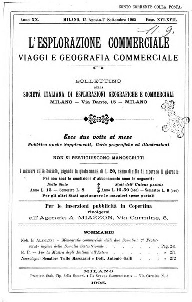 L'esplorazione commerciale giornale di viaggi e di geografia commerciale