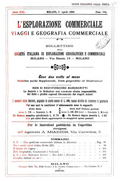 L'esplorazione commerciale giornale di viaggi e di geografia commerciale