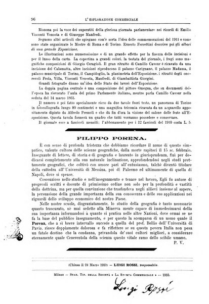 L'esplorazione commerciale giornale di viaggi e di geografia commerciale