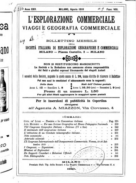 L'esplorazione commerciale giornale di viaggi e di geografia commerciale