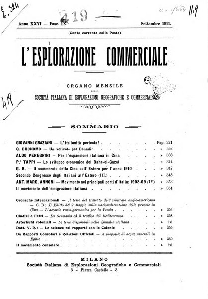 L'esplorazione commerciale giornale di viaggi e di geografia commerciale