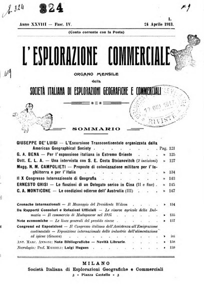 L'esplorazione commerciale giornale di viaggi e di geografia commerciale