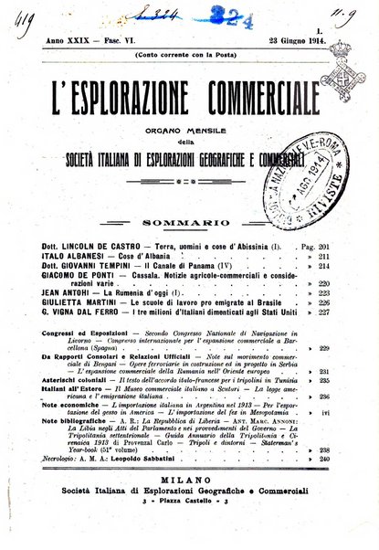 L'esplorazione commerciale giornale di viaggi e di geografia commerciale