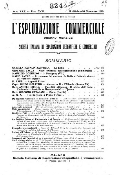 L'esplorazione commerciale giornale di viaggi e di geografia commerciale