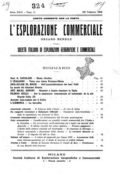 L'esplorazione commerciale giornale di viaggi e di geografia commerciale