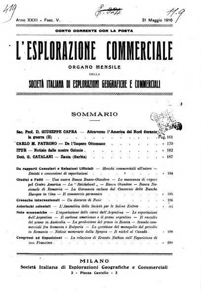 L'esplorazione commerciale giornale di viaggi e di geografia commerciale