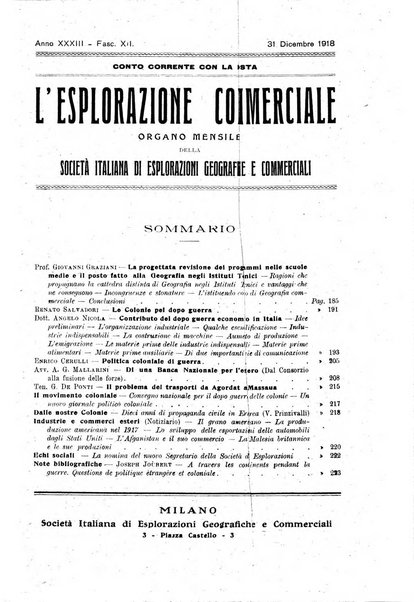 L'esplorazione commerciale giornale di viaggi e di geografia commerciale