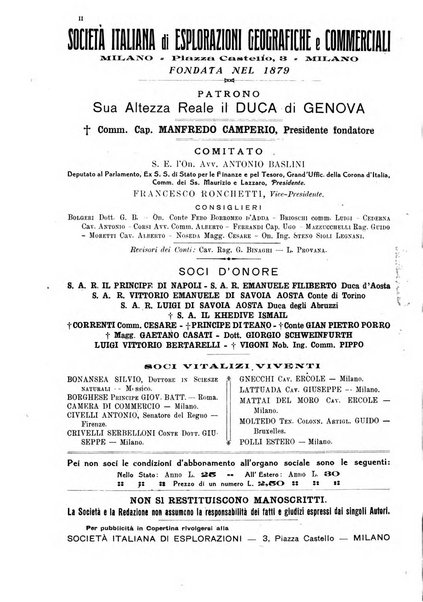 L'esplorazione commerciale giornale di viaggi e di geografia commerciale