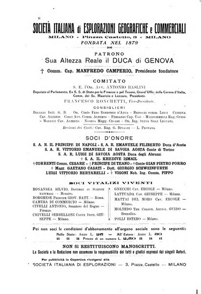 L'esplorazione commerciale giornale di viaggi e di geografia commerciale