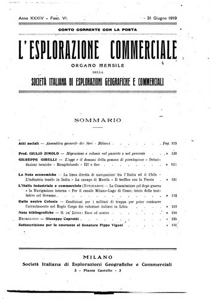 L'esplorazione commerciale giornale di viaggi e di geografia commerciale