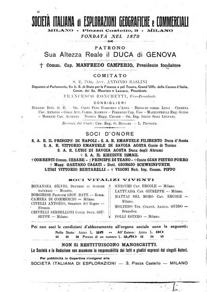 L'esplorazione commerciale giornale di viaggi e di geografia commerciale