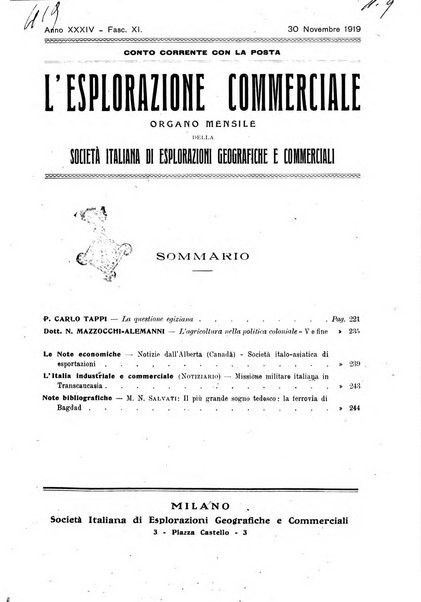 L'esplorazione commerciale giornale di viaggi e di geografia commerciale