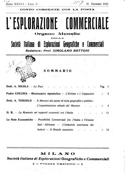 L'esplorazione commerciale giornale di viaggi e di geografia commerciale