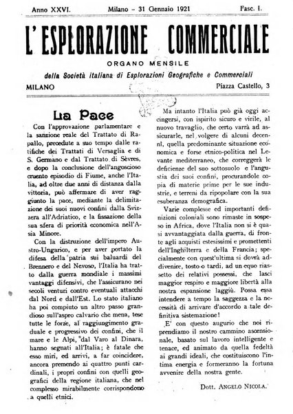 L'esplorazione commerciale giornale di viaggi e di geografia commerciale