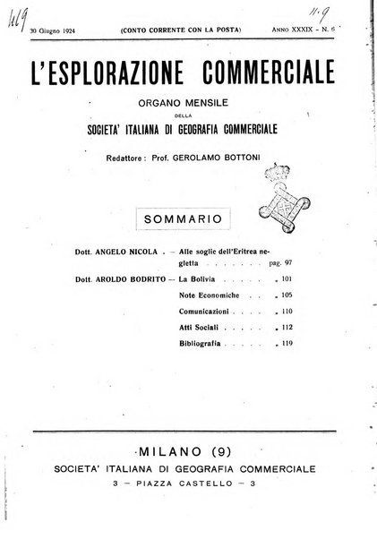 L'esplorazione commerciale giornale di viaggi e di geografia commerciale