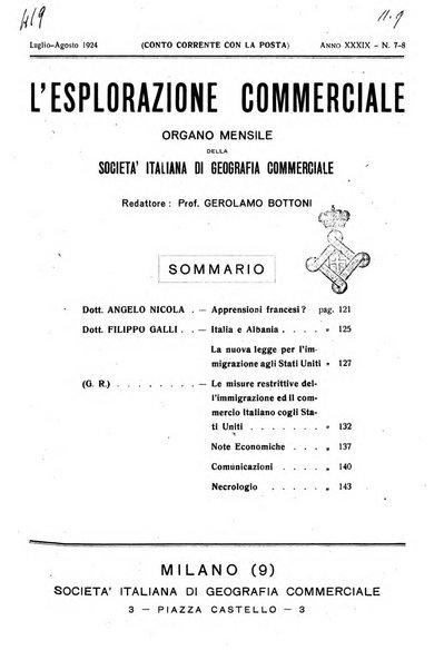 L'esplorazione commerciale giornale di viaggi e di geografia commerciale