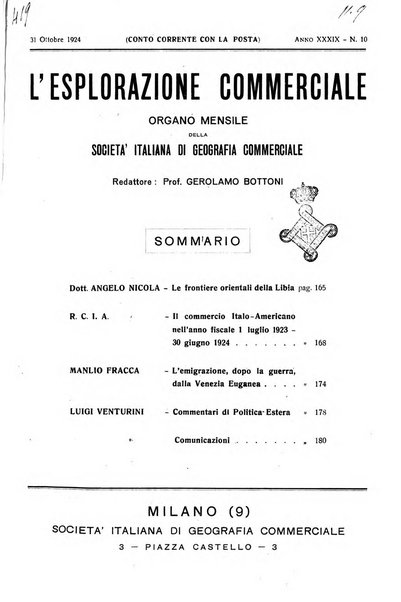 L'esplorazione commerciale giornale di viaggi e di geografia commerciale