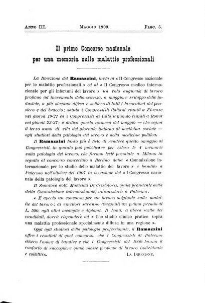 Il Ramazzini giornale italiano di medicina sociale