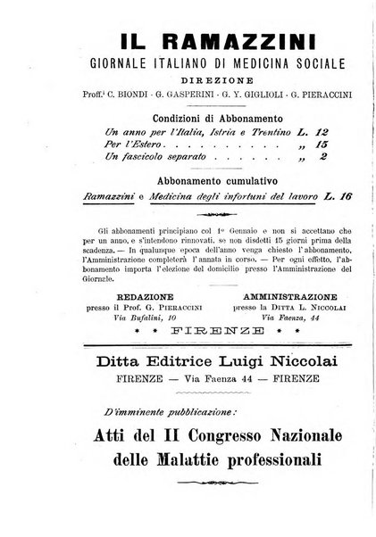 Il Ramazzini giornale italiano di medicina sociale