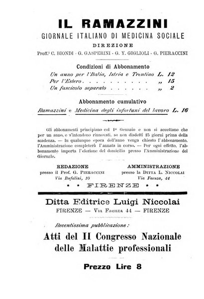 Il Ramazzini giornale italiano di medicina sociale