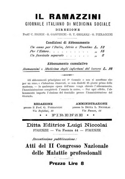 Il Ramazzini giornale italiano di medicina sociale