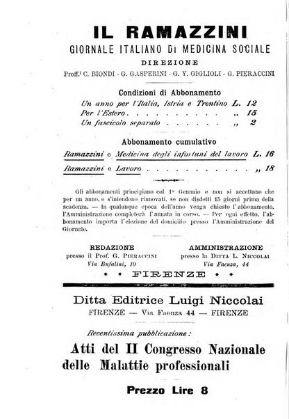 Il Ramazzini giornale italiano di medicina sociale