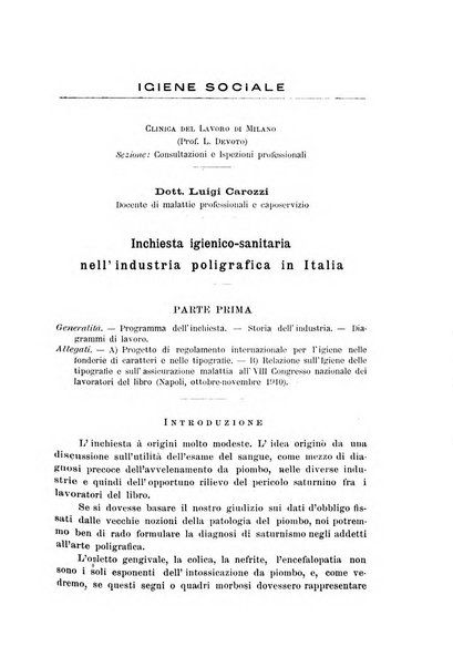 Il Ramazzini giornale italiano di medicina sociale