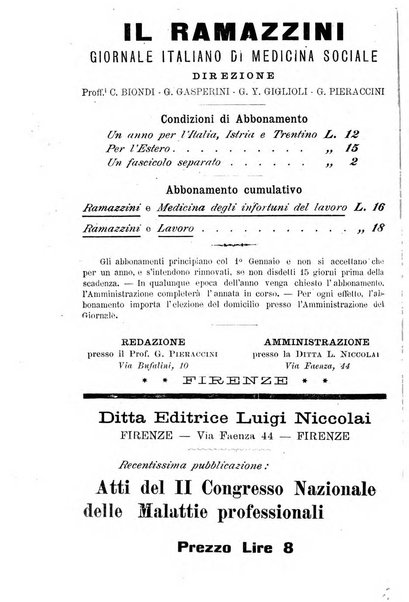 Il Ramazzini giornale italiano di medicina sociale