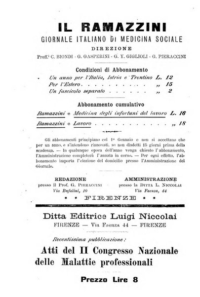 Il Ramazzini giornale italiano di medicina sociale