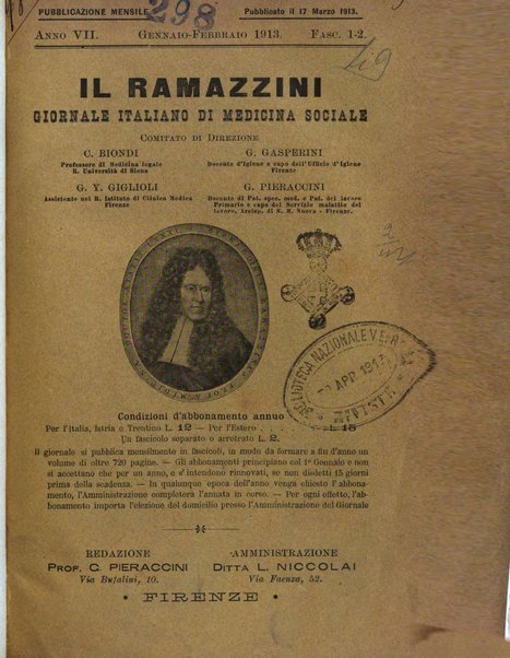 Il Ramazzini giornale italiano di medicina sociale