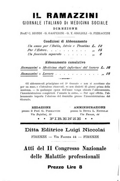 Il Ramazzini giornale italiano di medicina sociale