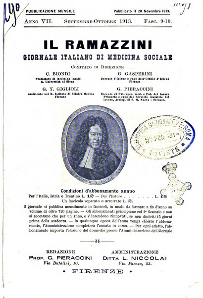 Il Ramazzini giornale italiano di medicina sociale