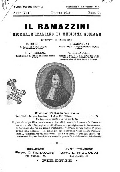 Il Ramazzini giornale italiano di medicina sociale