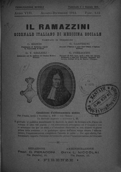 Il Ramazzini giornale italiano di medicina sociale