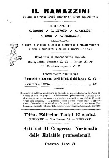 Il Ramazzini giornale italiano di medicina sociale