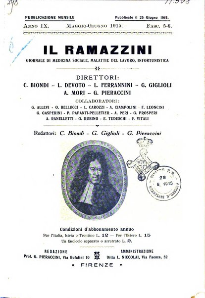 Il Ramazzini giornale italiano di medicina sociale